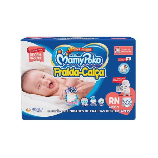 Fralda Calça descartável Infantil Mamypoko RN pacote 20un Fralda Calça descartável Infantil Mamypoko RN pacote 20un