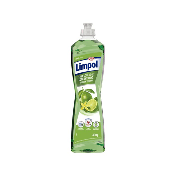 Detergente Lava Louça em Gel Limpo Limão e Verbena Embalagem 400ml