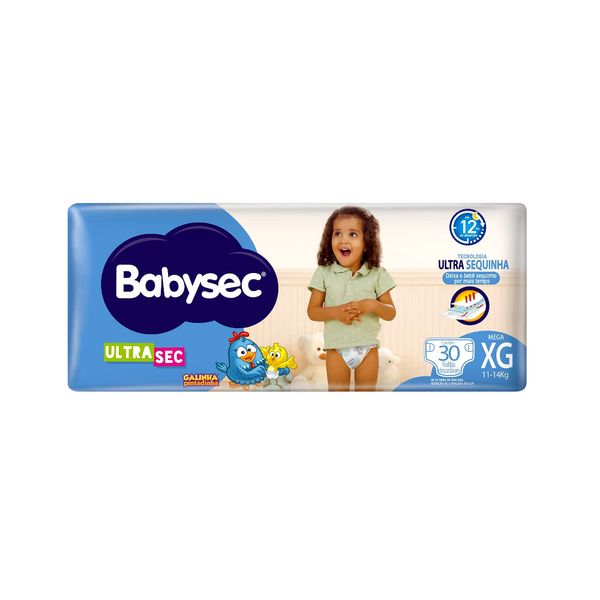 Fralda Descartável Infantil BABYSEC XG Galinha Pintadinha Ultra Sec 30un