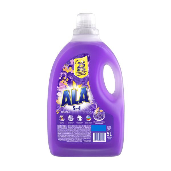 Lava Roupas Líquido Ala Lavanda Frasco 5L