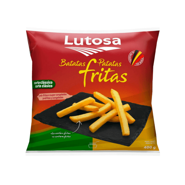 Batata Belga Palito Lutosa Corte Clássico Embalagem 400g