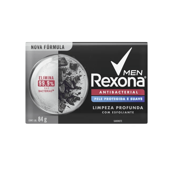 Sabonete em Barra Antibacterial Rexona Limpeza Profunda Embalagem 84g