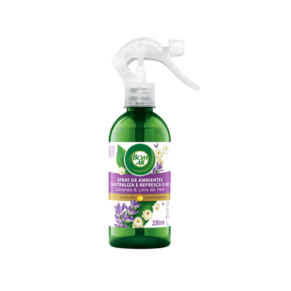 Neutralizador de Odores de Ambiente Bom Ar Lavanda & Lírio do Vale com Óleos Essenciais Embalagem 236ml