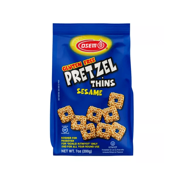 Salgadinho Pretzel Osem Sesame Sem Glúten Embalagem 200g