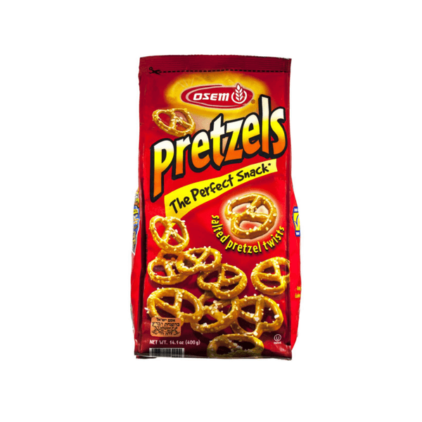 Salgadinho Pretzel Osem Twists com Sal Marinho Embalagem 400g