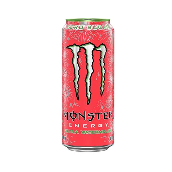 Energético Zero Açúcar MONSTER Sabor Melancia Lata 473ml