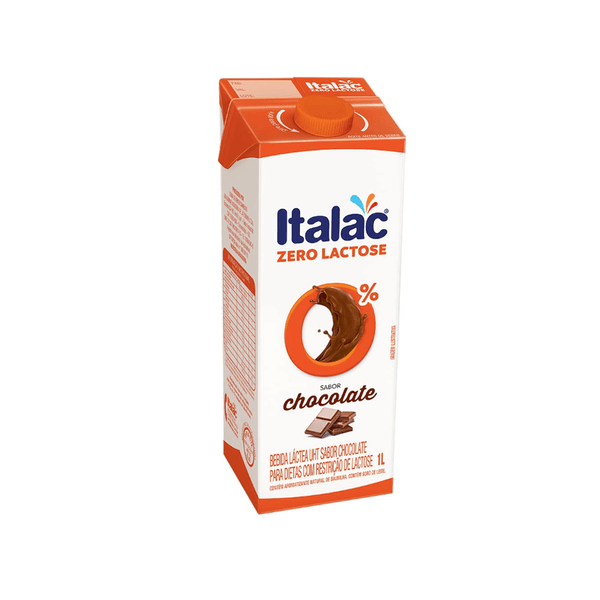 Bebida Lactea Zero Lactose Italac Sabor Chocolate TP Caixa 1L