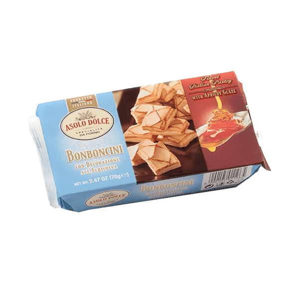 Biscoito Bononcini Asolo Dolce Com Glacê de Damasco Embalagem 70g