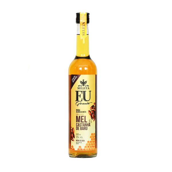 Cachaça SELETA EU GARANTO Mel e Castanha de Baru Garrafa 500ml