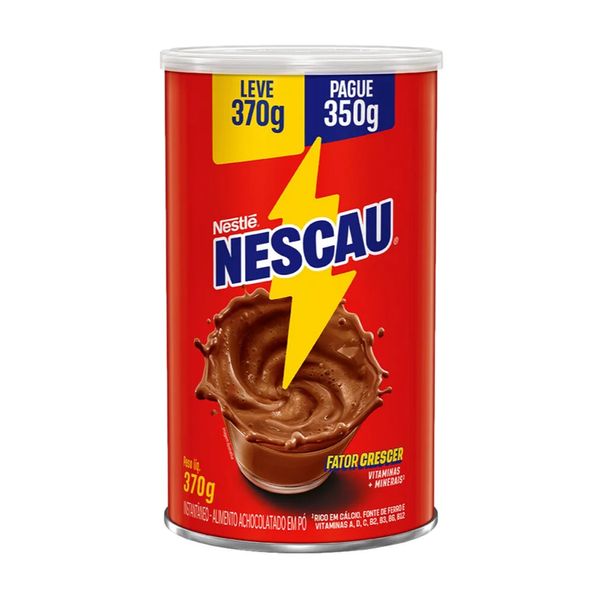 Achocolatado em Pó NESCAU sabor Energia Lata Leve 370g Pague 350g