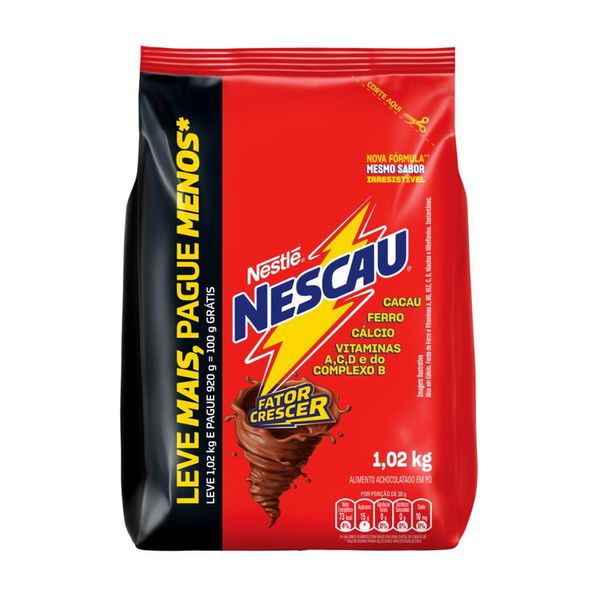 Achocolatado em Pó NESCAU sabor Energia Leve e Pague Sachê 1,02kg