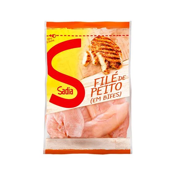 Filé de Peito de Frango Congelado SADIA Zip em Bifes Pacote 1kg