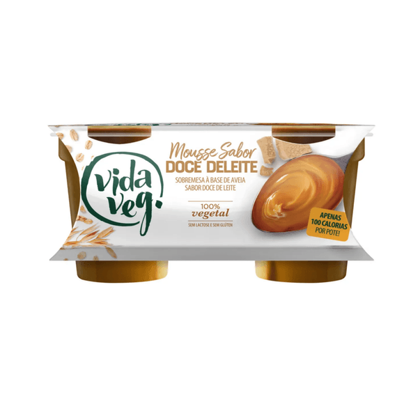 Sobremesa Vida Veg 100% Vegetal Sabor Doce de Leite Embalagem 200g