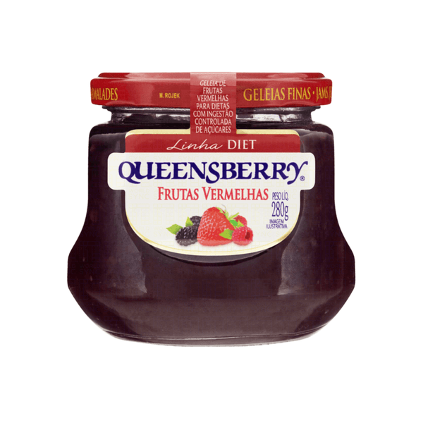 Geleia Diet QUEENSBERRY Sabor Frutas Vermelhas Pote 280g