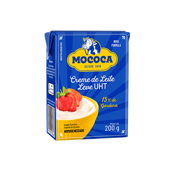 Creme de Leite Mococa Leve UHT Embalagem 200g