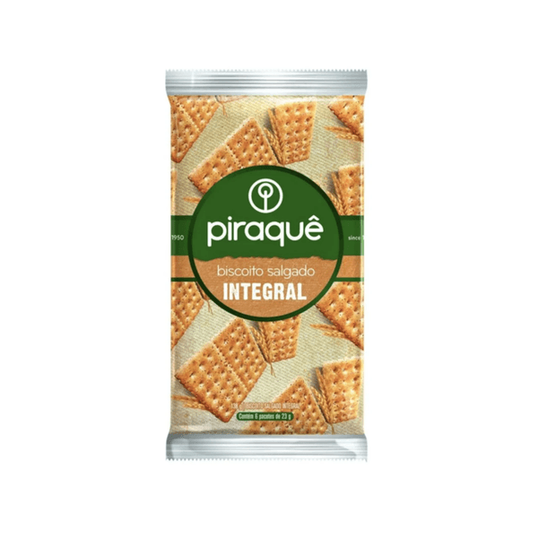 Biscoito Salgado Piraquê Integral Embalagem 138g