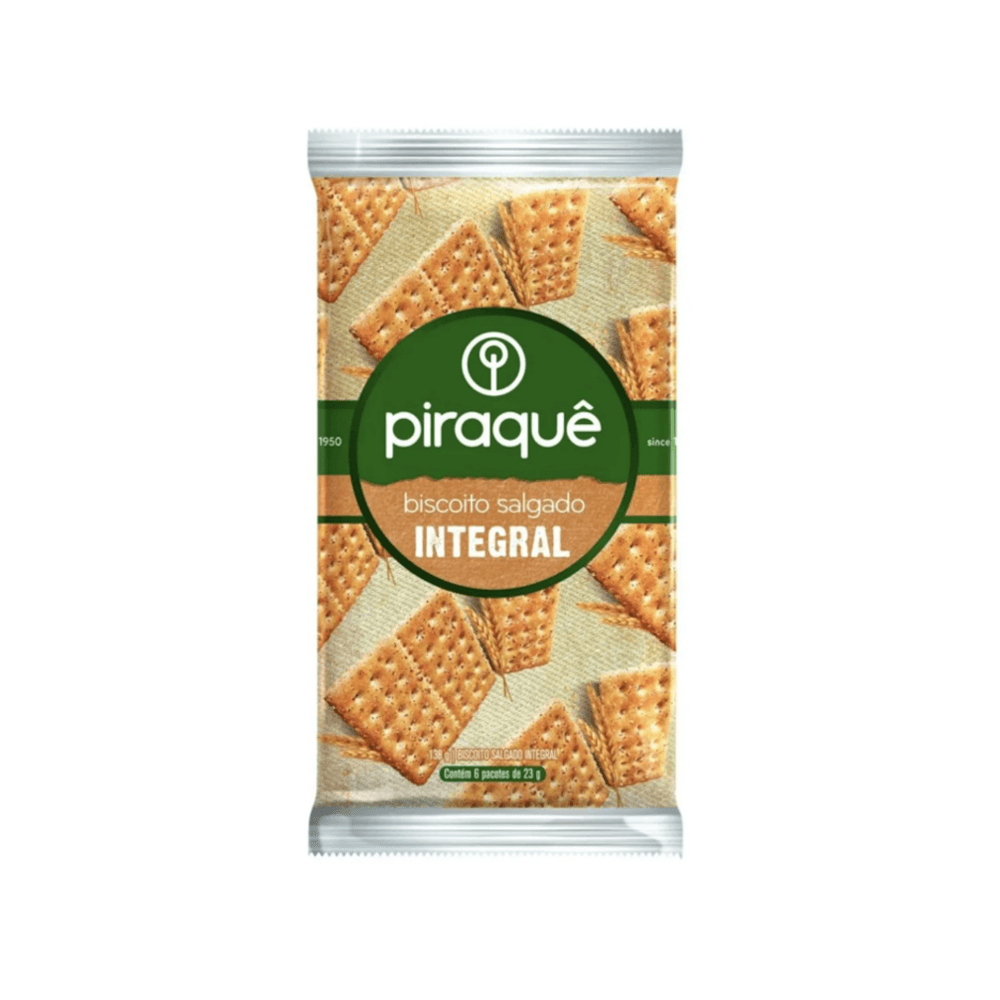 Biscoito Salgado Piraquê Integral Embalagem 138g