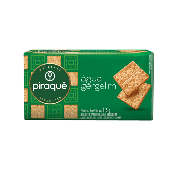 Biscoito Salgado Água Gergelim Piraquê Embalagem 215g