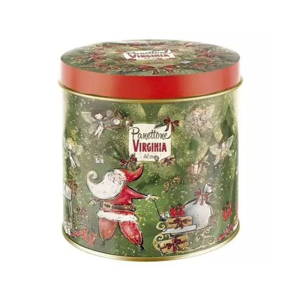 Panettone Tradicional Natal Virginia Verde Lata 1kg