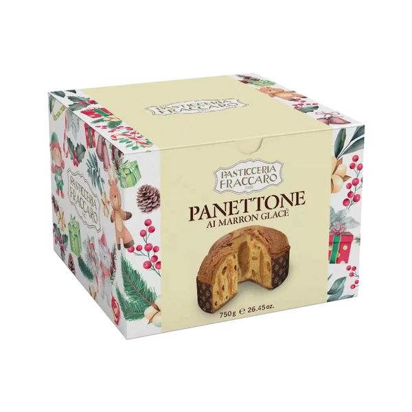 Panettone  Pasticceria Fraccaro With Marrons Glaces Caixa 750g