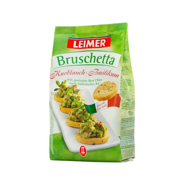 Torradas Bruschetta Leimer Alho e Manjericão Embalagem 150g