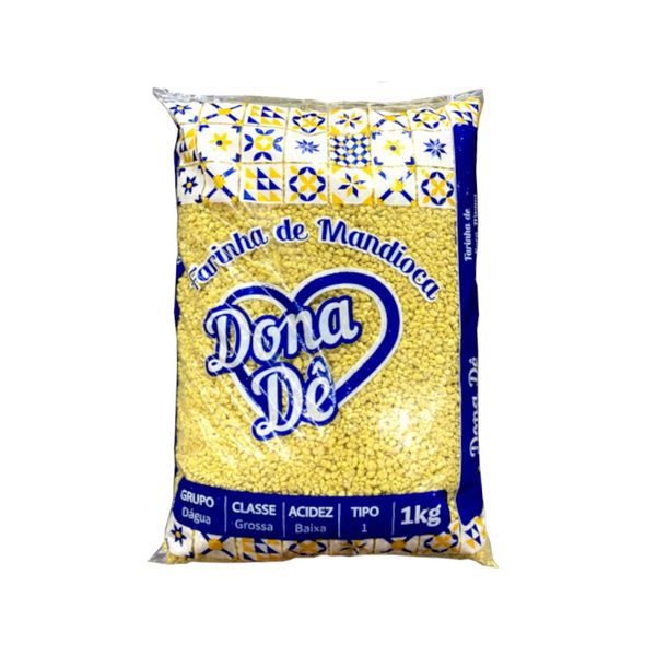 Farinha de Mandioca DONA DÊ Dágua Grossa pacote 1kg