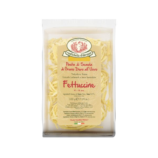 Macarrão Fettuccini RUSTICHELLA Di Grano Duro com Ovos Embalagem 200g