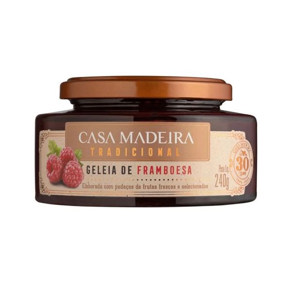 Geleia de Framboesa Casa Madeira Frasco 240g