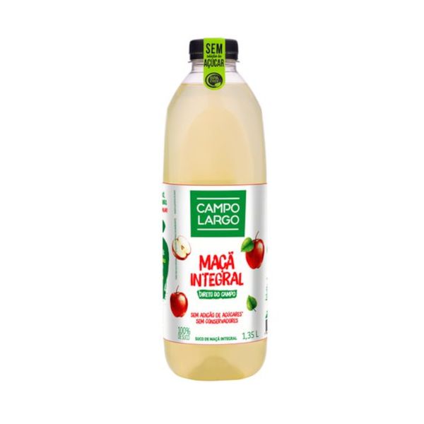 Suco Integral Campo Largo Sabor Maçã Garrafa 1,35L