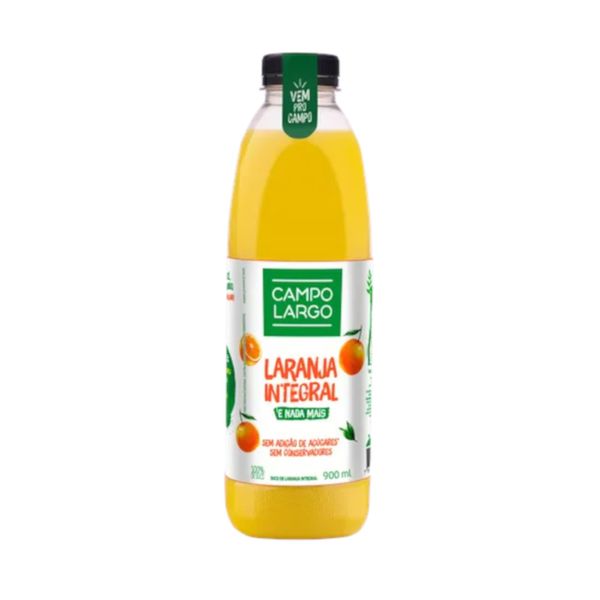 Suco Integral Campo Largo Sabor Laranja Garrafa 900ml