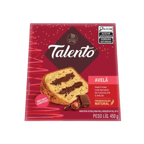 Panettone TALENTO Avelã Caixa 450g