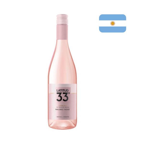 Vinho Rosé Argentino Latitud 33 Malbec Garrafa 750ml