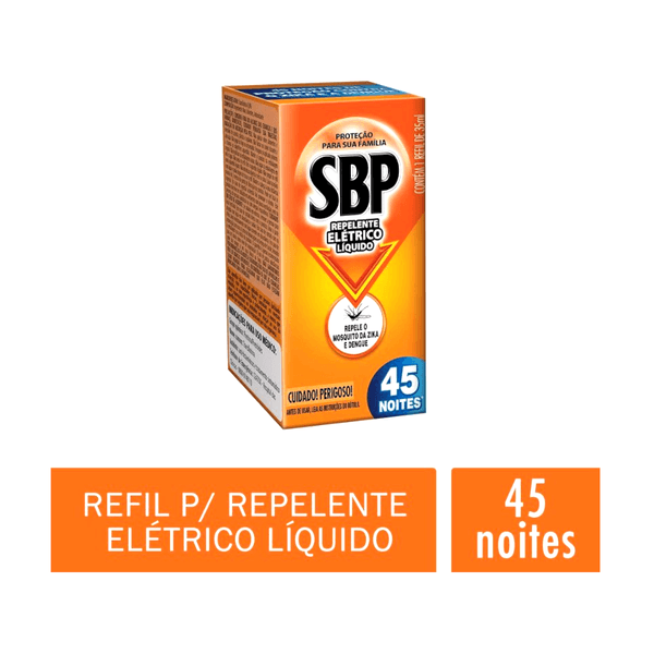 Repelente Elétrico Líquido SBP 45 noites Refil 1 unidade 35ml