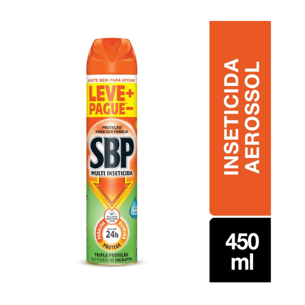 SBP Multi Inseticida Aerossol Óleo de Eucalipto 450ml Leve+ Pague-