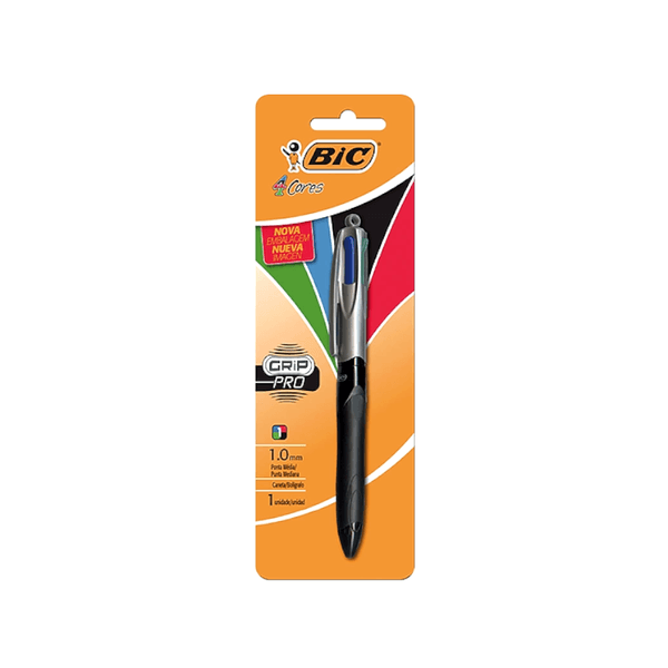 Caneta Esferografica BIC 4 Cores Grip Pro 1un