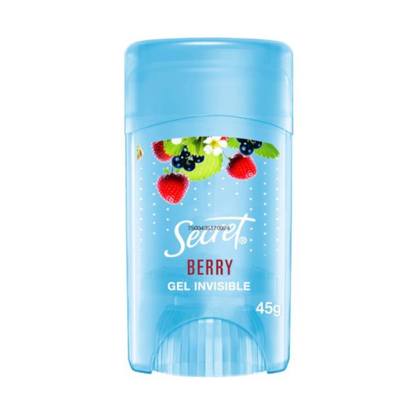 Desodorante Gel Antitranspirante Secret Berry Embalagem 45g