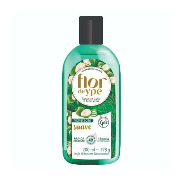 Hidratante Corporal Flor de Ypê Água de coco com Aloe Vera Embalagem 200ml