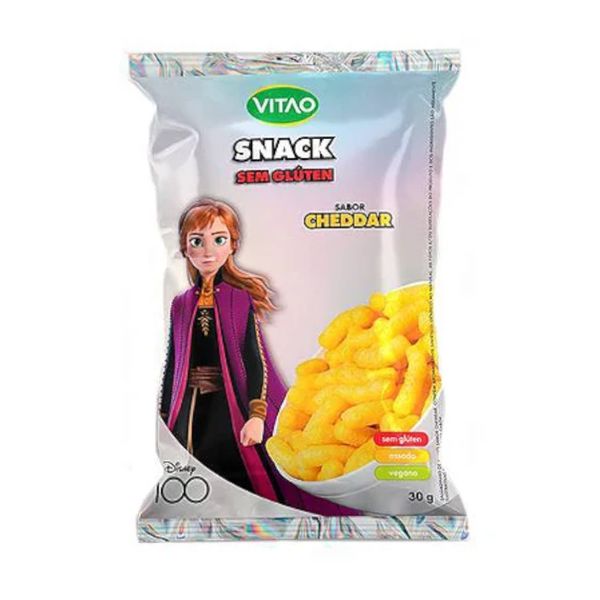 Snack Sem Glúten Vitao Sabor Cheddar Embalagem 30g