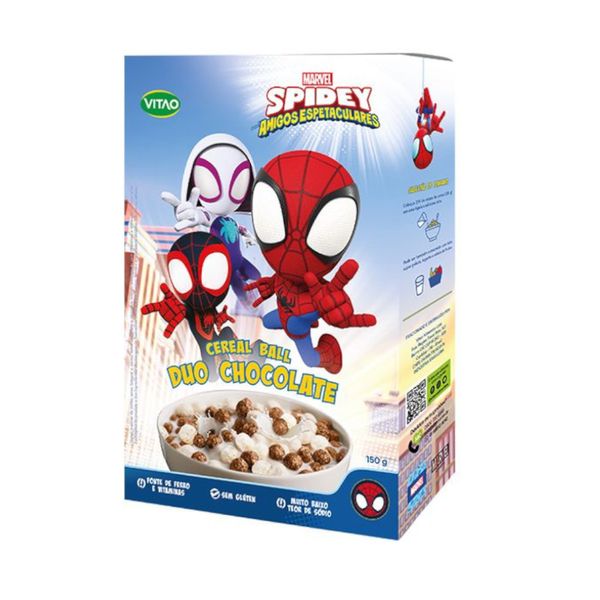 Cereal Matinal Spidey Vitao Sem Glúten Duo Chocolate Caixa 150g