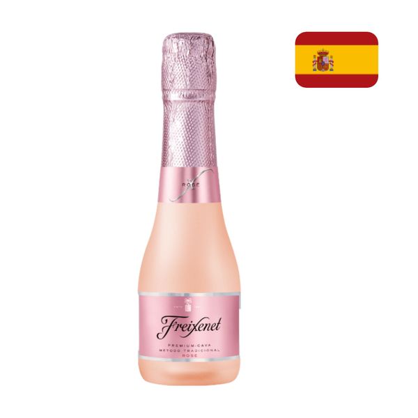 Mini Espumante Rosé Cava Freixenet Cordon Brut Garrafa 200ml