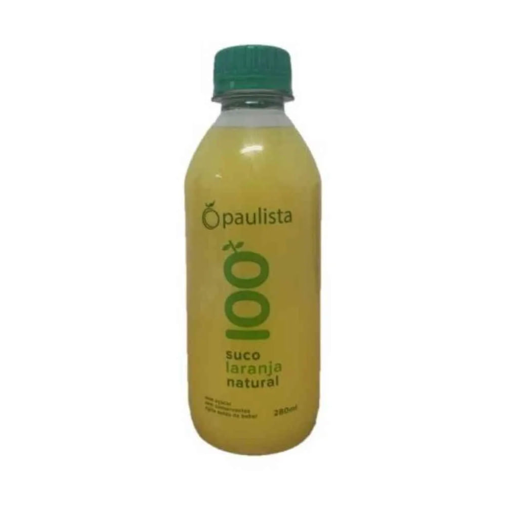 Suco Integral Paulista Sabor Laranja Garrafa 280ml