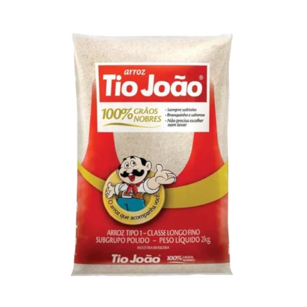 Arroz Branco Polido Tio João Tipo 1 Embalagem 1k