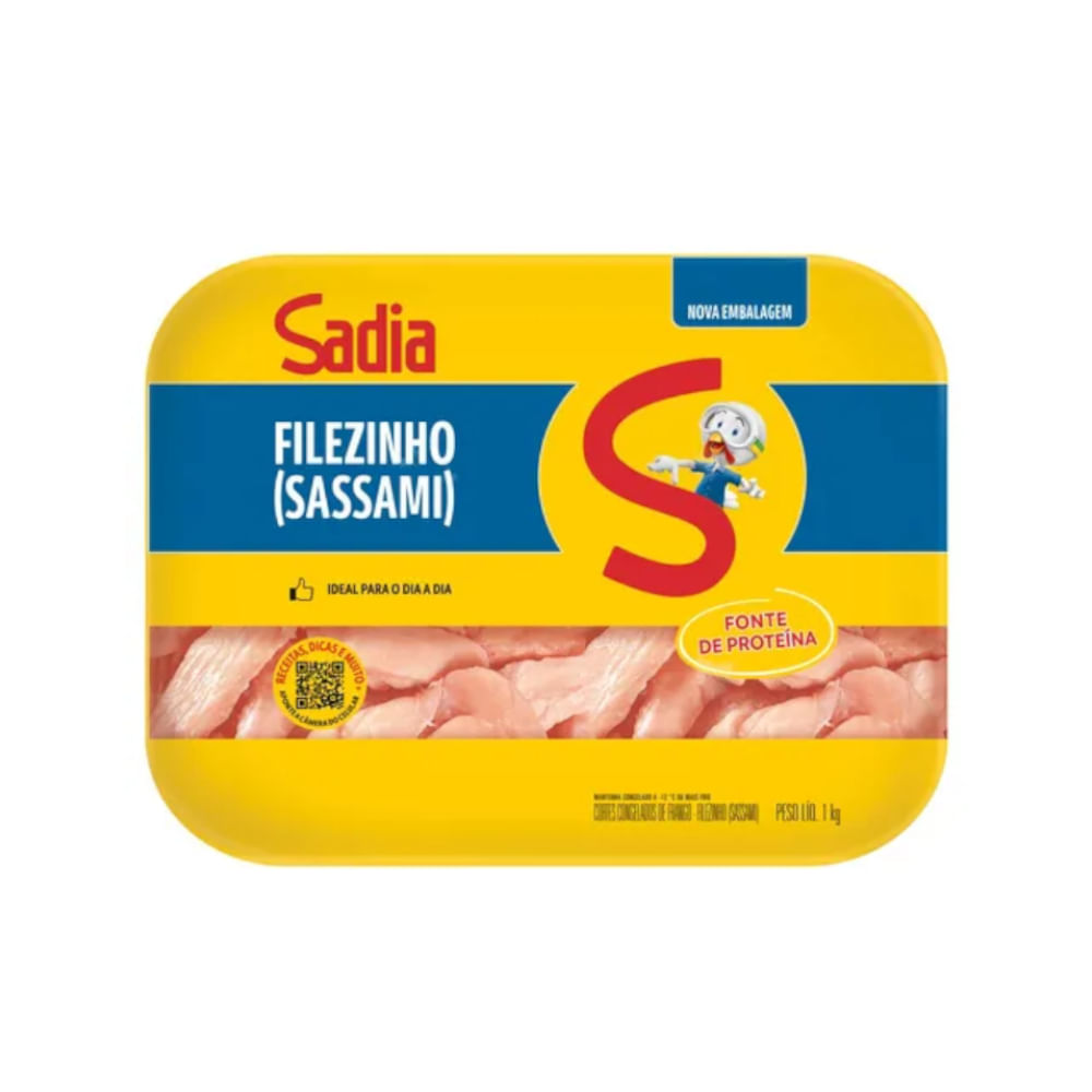 Filezinho Sassami de Frango SADIA Congelado Bandeja 1kg
