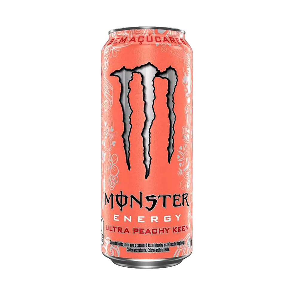 Energético Zero Açúcar MONSTER Ultra Peachy Keen Pêssego Lata 473ml ...