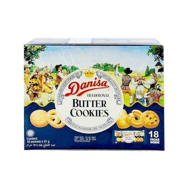 Biscoitos Cookies Amanteigado Danisa Tradicional Embalagem 31g