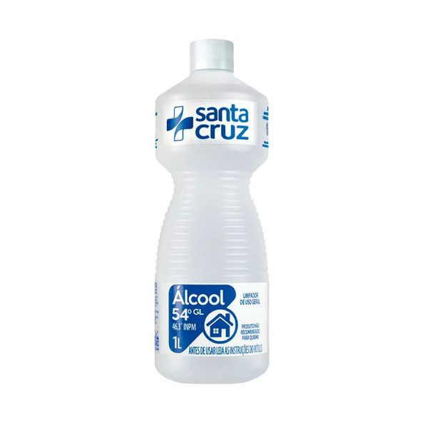 Alcool Santa Cruz 54ºGL 46,3º INPM Embalagem 1L