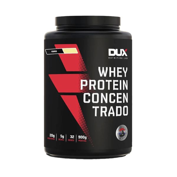 Suplemento Alimentar em Pó Whey Protein Concentrado Dux Nutrition Lab Sabor Coco Pote 900g
