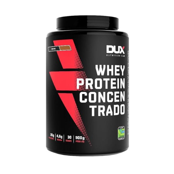 Suplemento Alimentar em Pó Whey Protein Dux Nutrition Lab Concentrado Sabor Cookies Pote 900g
