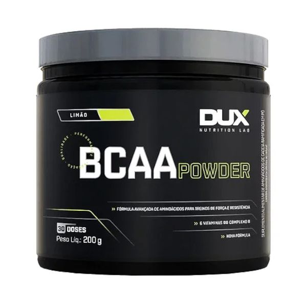 Suplemento Alimentar em Pó BCAA Powder Dux Nutrition Lab Sabor Limão Pote 200g