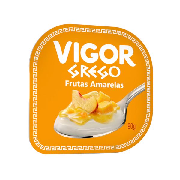 Iogurte Grego VIGOR Frutas Amarelas Pote 90g